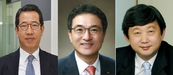 왼쪽부터 김경한 사외이사, 홍완기 선임 사외이사, 엄영호 선임 사외이사. 
