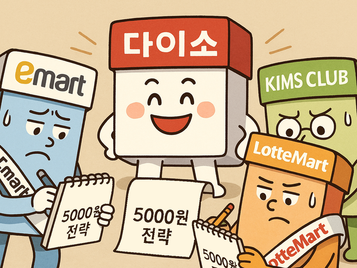 심리적 장벽 ‘5000원’…유통가에 스며드는 ‘다이소나이제이션’