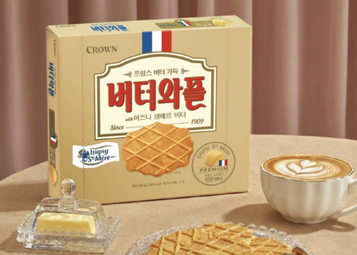 프랑스 명품 버터를 품었다…크라운제과, ‘이즈니생메르 와플’ 출시