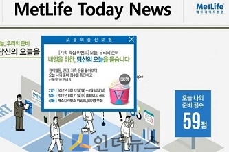 메트라이프생명(사장 데미언 그린)은 행복한 내일을 위한 경제활동, 건강, 저축에 대한 준비가 얼마나 중요한지 필요성을 일깨워주는 ‘오늘 나의 준비 점수’ 이벤트를 진행한다고 23일 밝혔다.