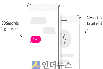 Lemonade 사의 AI 활용.(출처: Lemonade 홈페이지)