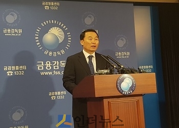 권순찬 금감원 부원장보가 실손보험료 감리 결과를 브리핑하고 있다.
