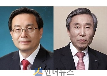 차리 우리은행장 최종후보 2인에 선정된 손태승 우리은행 글로벌부문 부문장(왼쪽)과 최병길 삼표시멘트 대표이사(오른쪽).