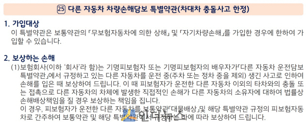 현대해상 개인용 자동차보험 약관.