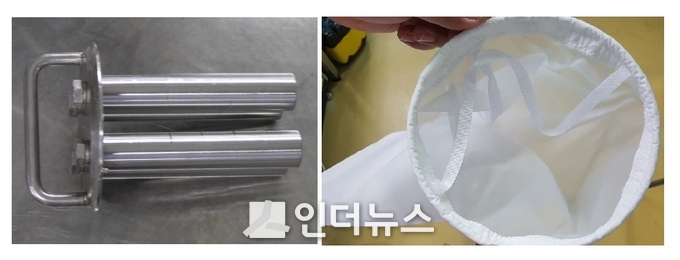 자석봉(좌)과 바스켓 필터(우). (사진제공 : 남양유업)