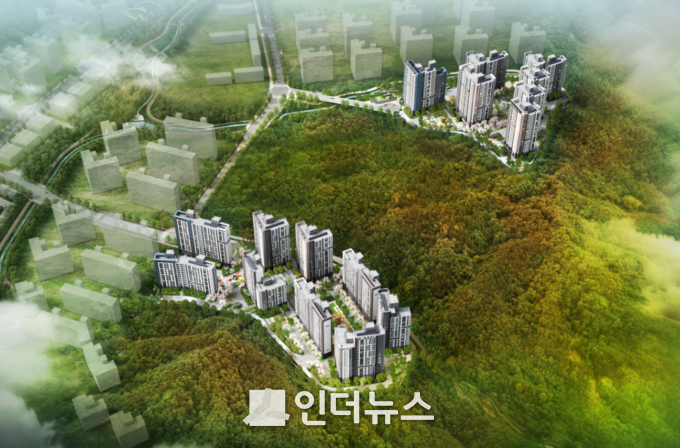 포스코건설 판교 더샵 포레스트 조감도. (사진 : 포스코건설)