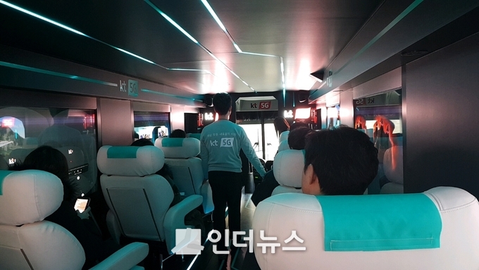 5G 버스 내부 (사진: 주동일 기자)