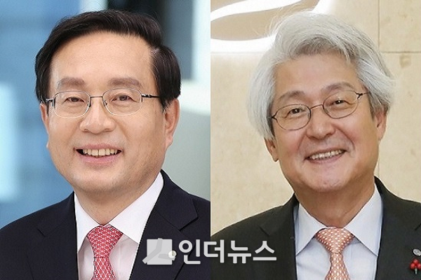 손태승 우리금융지주 회장(왼쪽)과 김태오 DGB금융지주 회장.(사진 제공: 각 사)