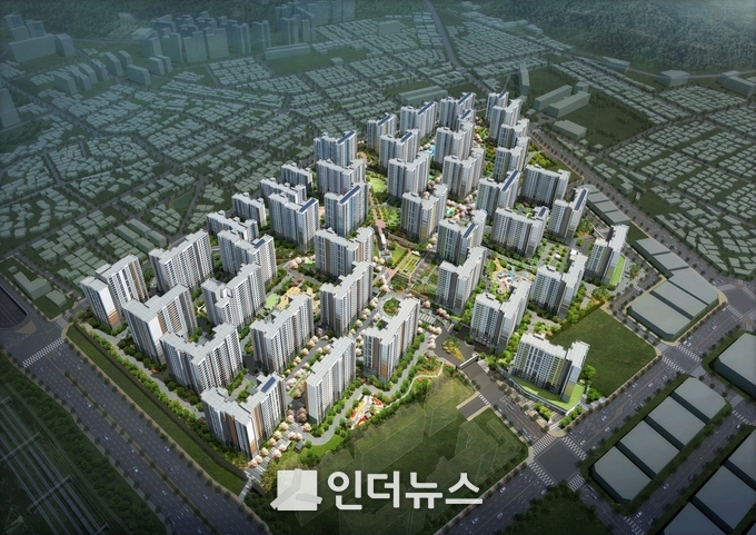 수원역 푸르지오 자이 조감도. Image @ 대우건설 
