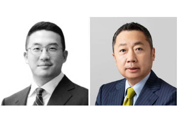 구광모 엘지 회장(사진 왼쪽)과 박정원 두산 회장. 두 사람은 창업자 이후 처음으로 4세대 동일인(회장)으로 지정됐다. Photo @ 각 사 홈페이지