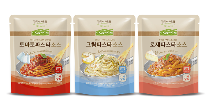 상하목장 슬로우키친 파스타소스 3종. Image @ 매일유업