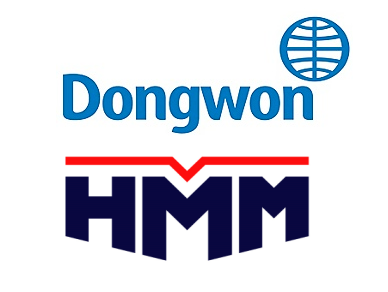 위부터 동원그룹, 현대상선 로고. Image @ 각사
