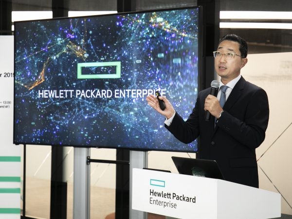 <br>
4일 서울 여의도 HPE 사옥에서 열린 기자간담회에 함기호 한국 HPE 대표가 참석해 HPE 디스커버 2019 라스베이거스(HPE Discover 2019 Las Vegas) 주요 내용을 소개하고 있다. Photo @ 한국 HPE