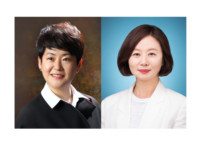 서수경 숙명여대 환경디자인과 교수(사진 왼쪽)와 최세정 고려대 미디어학부 교수(사진 오른쪽). 사진ㅣLG