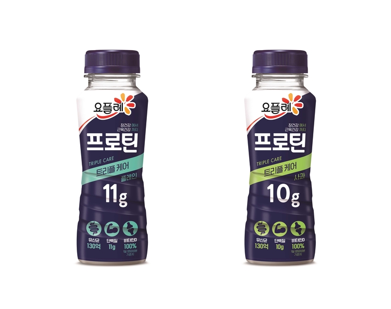 19일 출시된 빙그레의 신제품 '요플레 프로틴 트리플케어'. 이미지 | 빙그레