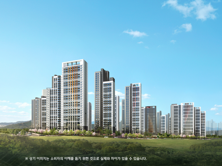현대엔지니어링 ‘힐스테이트 용인 고진역’ 투시도. 이미지ㅣ현대엔지니어링