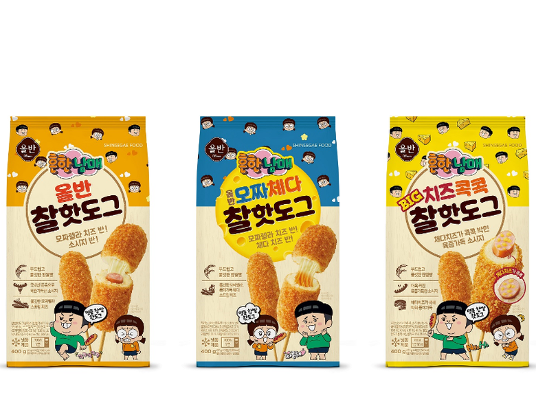 신세계푸드가 유튜버 ‘흔한남매’와 협업해 ‘올반X흔한남매 핫도그’ 신제품을 출시한다고 27일 밝혔습니다. 이미지ㅣ신세계푸드