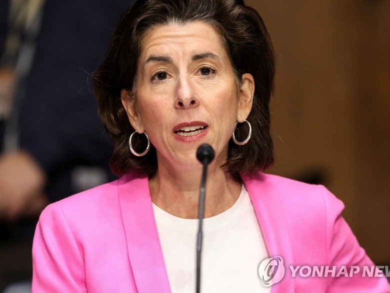 지나 러만도 美 상무장관. 사진ㅣ연합뉴스