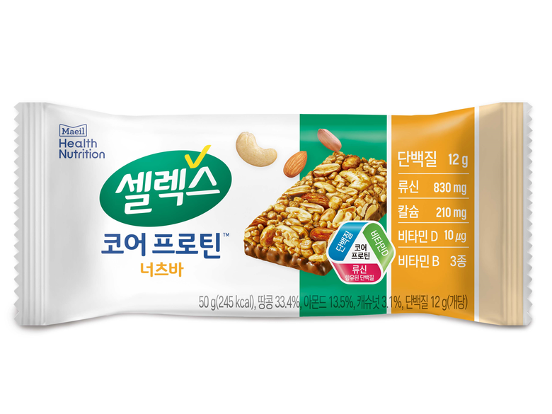 셀렉스가 고단백 프로틴바 ‘셀렉스 코어프로틴 너츠바’를 출시했습니다. 이미지ㅣ셀렉스