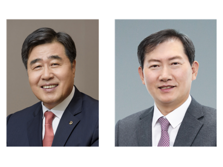 김형 대우건설 사업대표(왼쪽), 정항기 대우건설 관리대표(오른쪽). 사진ㅣ대우건설