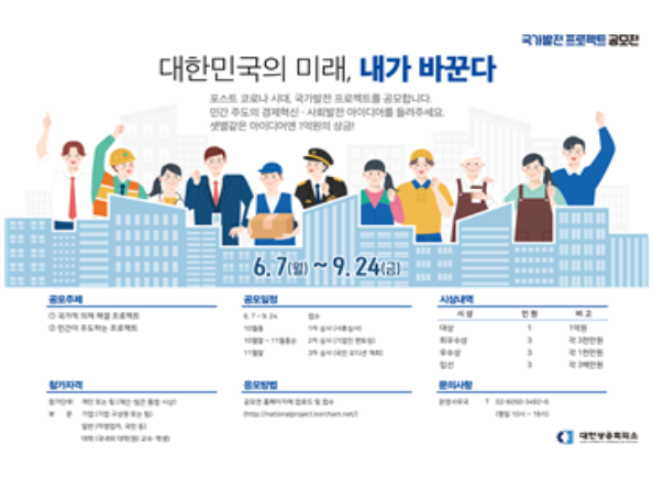 국가발전 프로젝트 공모전 포스터. 이미지ㅣ대한상의
