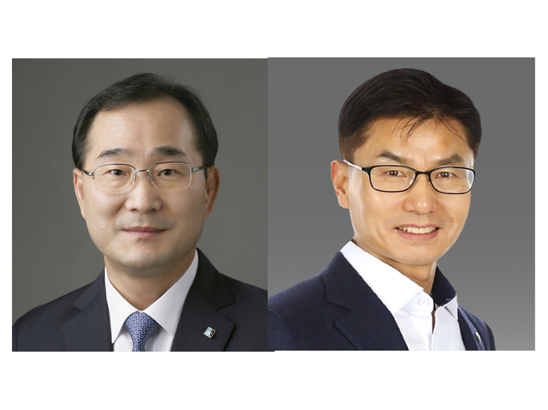 IBK디지털그룹 문창환 부행장(사진 왼쪽)과 혁신금융그룹 박청준 부행장. 사진ㅣIBK기업은행