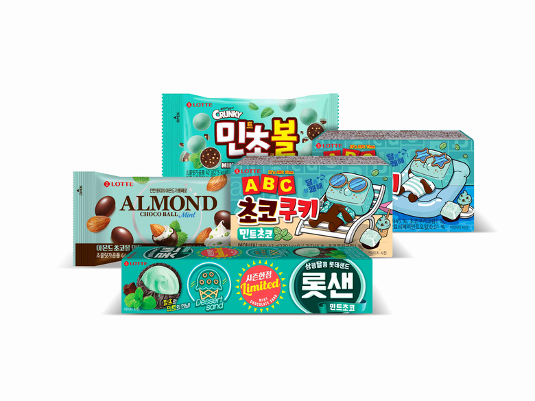 롯데제과 민트초코 라인업 4종. 이미지ㅣ롯데제과