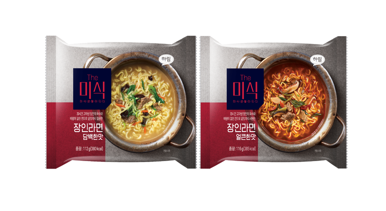 The미식 장인라면(담백한맛·얼큰한맛). 사진ㅣ하림