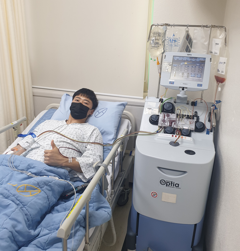 조혈모세포 채집. 사진ㅣ인더뉴스