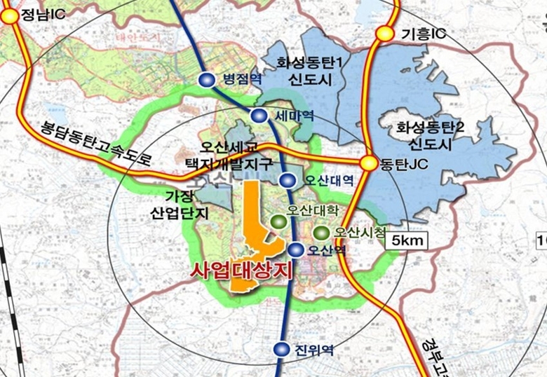 오산세교2지구 위치도. 사진ㅣ국토교통부 제공