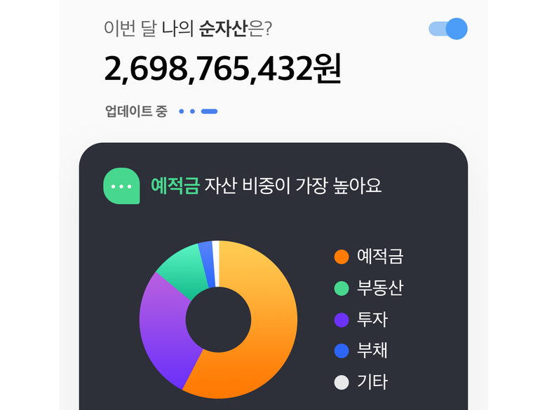 i-ONE 자산관리 서비스 화면 이미지|IBK기업은행