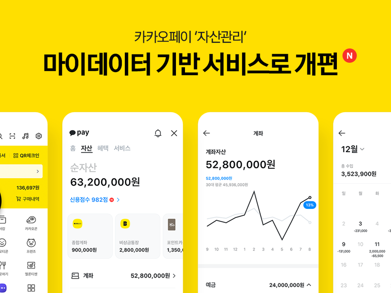 카카오페이 자산관리 마이데이터 서비스 소개 이미지|카카오페이