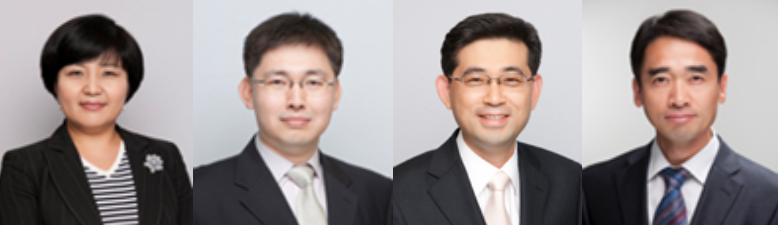 왼쪽부터 김미영·김영주·이희준·함용일 신임 부원장보 사진|금융감독원