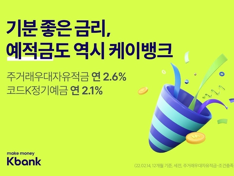 케이벵크의 예적금 상품. 이미지|케이뱅크