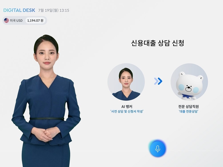 신한은행 AI은행원. 이미지|신한은행
