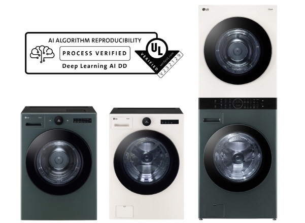 인공지능 DD(Direct Drive) 기술이 탑재된 LG 트롬 건조기·세탁기·워시타워. 사진│LG전자
