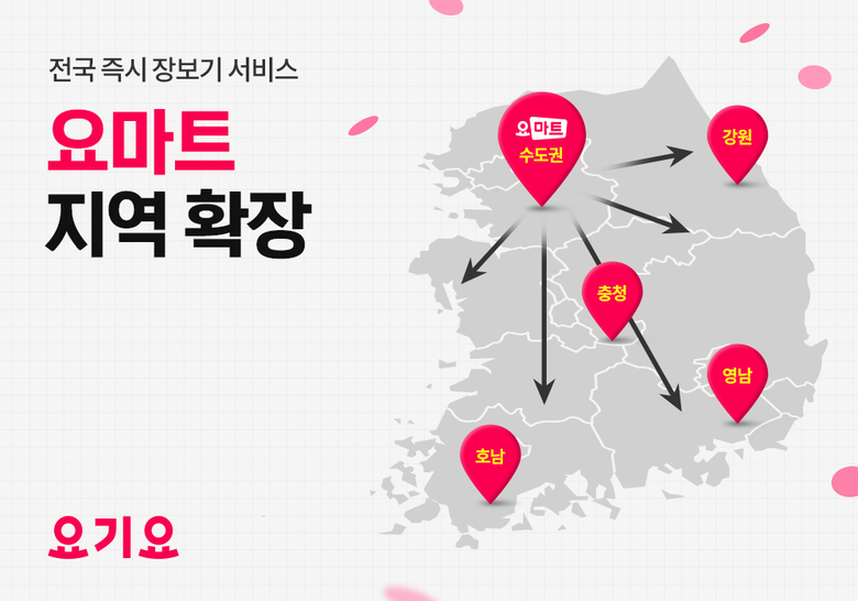 요기요, 장보기 서비스 ‘요마트’ 지역 확장. 이미지ㅣ요기요