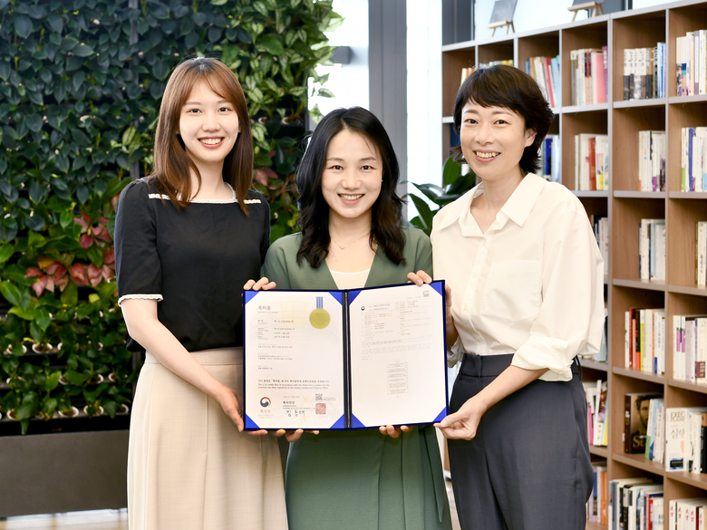 '계약 전 알릴 의무 자동화 시스템' 특허발명인 삼성생명 정성혜·설금주·장유휘 프로. 사진ㅣ삼성생명