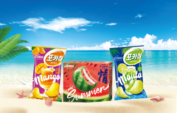 오리온의 여름 시즌 간식 3종. 이미지ㅣ오리온