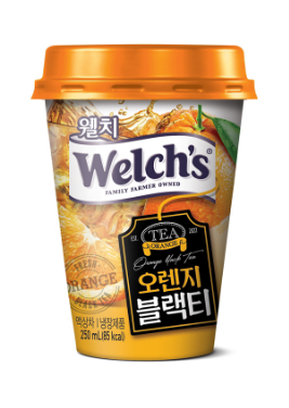 푸르밀 신제품 웰치 오렌지블랙티/ 사진=푸르밀 제공)