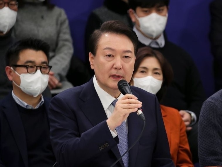 윤석열 대통령이 청와대 영빈관에서 열린 제1차 국정과제 점검회의에서 발언하고 있다. 사진ㅣ연합뉴스