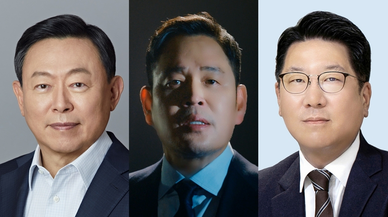 (왼쪽부터)신동빈 롯데 회장·정용진 신세계그룹 부회장·정지선 현대백화점그룹 회장. 사진ㅣ각사