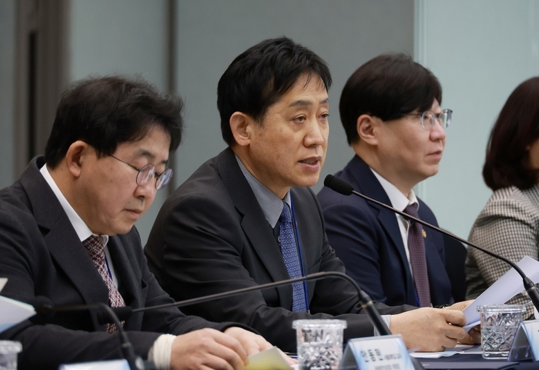 김주현 금융위원장이 14일 열린 '2023년 금융발전심의회'에서 모두발언하는 모습. 사진│금융위원회