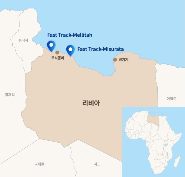 대우건설이 수주한 멜리타·미수라타 패스트트랙발전 공사 위치도 이미지|대우건설