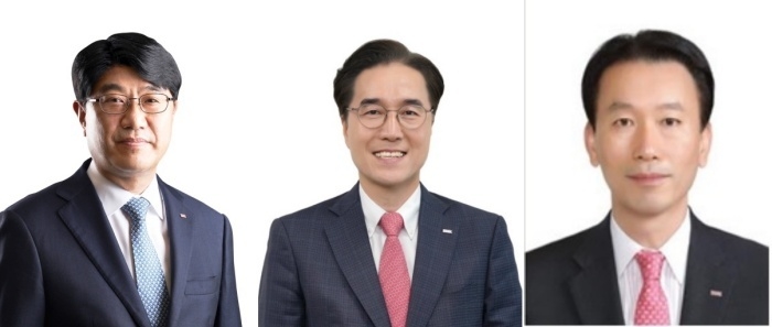 왼쪽부터 방성빈 신임 부산은행장, 예경탁 신임 경남은행장, 김성주 신임 BNK캐피탈 대표. 사진ㅣBNK금융그룹