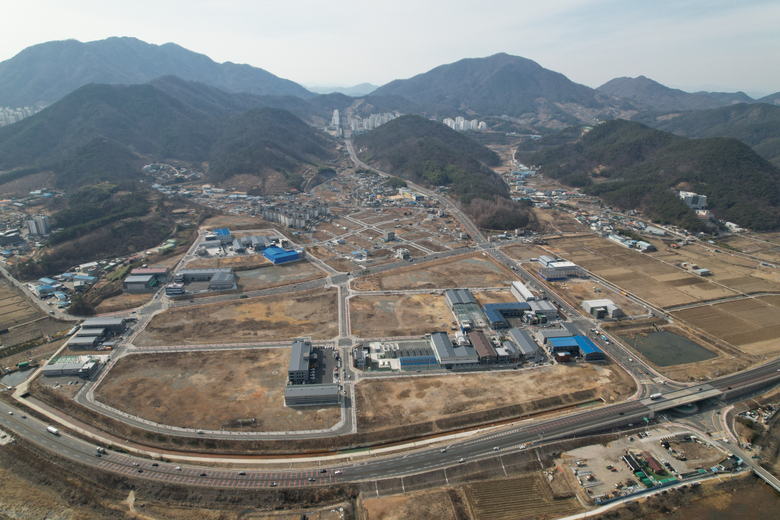 경남 창원 ‘동전일반산업단지’ 실사항공촬영 전경. 사진ㅣ대우건설 