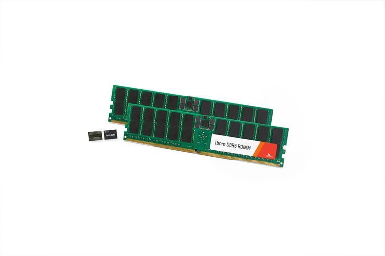 SK하이닉스 1b DDR5 서버용 D램 모듈. 사진|SK하이닉스