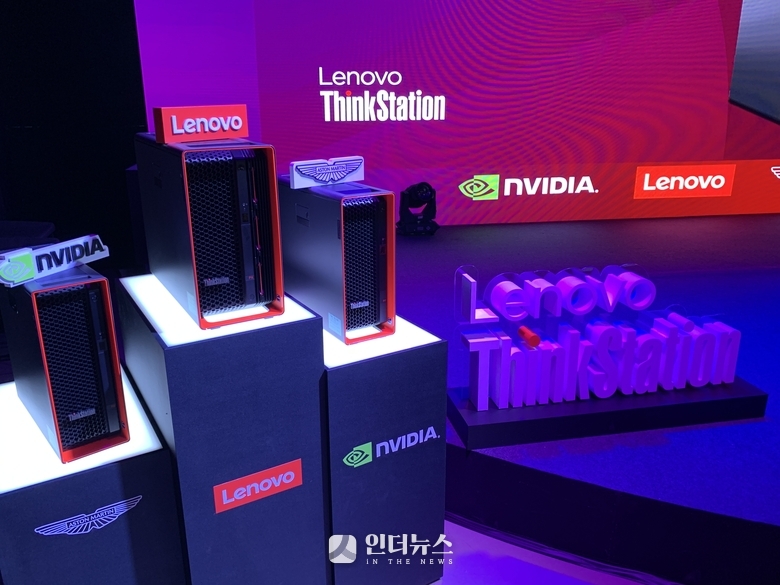 이번에 레노버가 선보인 씽크스테이션 신제품 3종. 사진|권용희기자