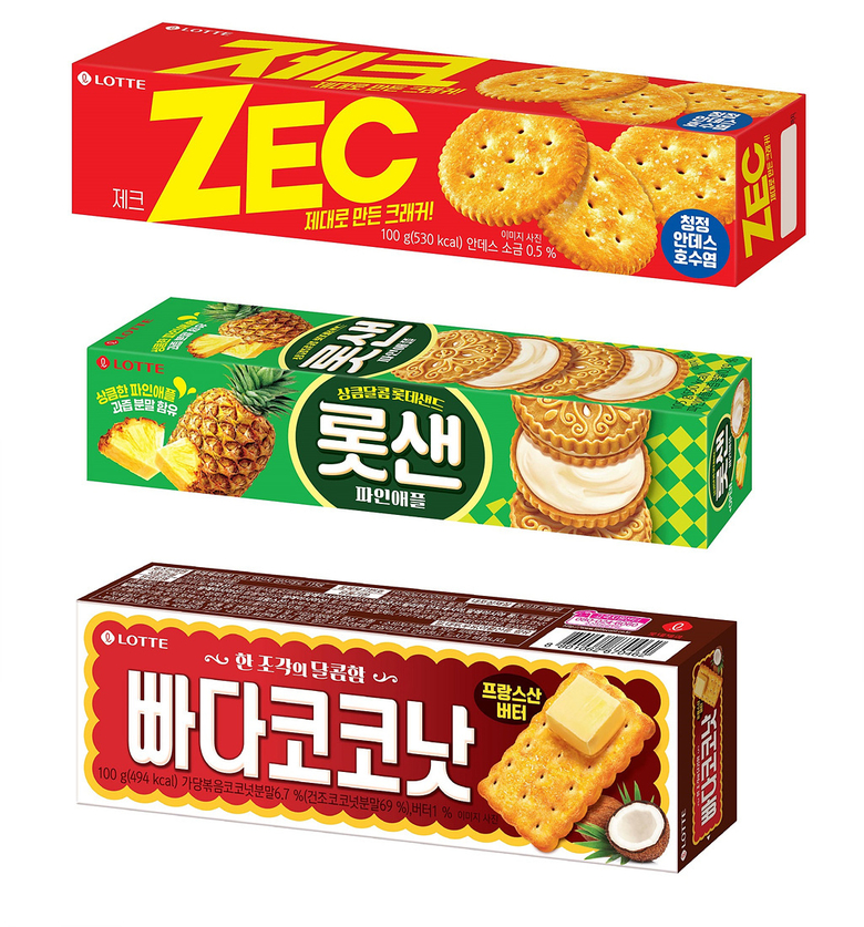 제크, 롯샌, 빠다코코낫. 이미지ㅣ롯데웰푸드