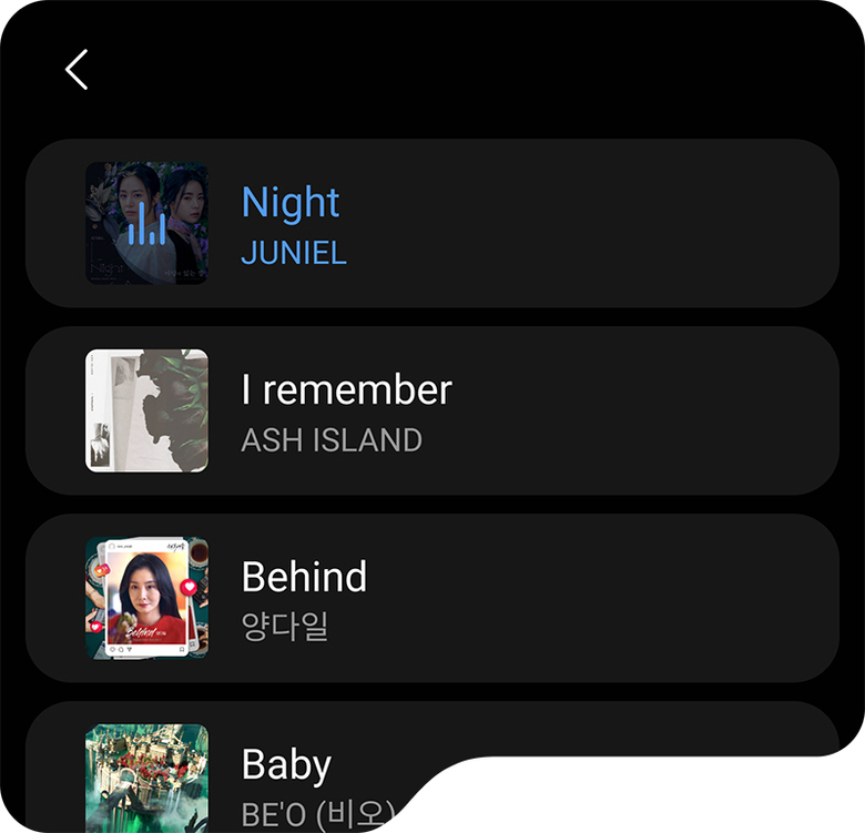 지니뮤직이 Z플립5 전용 위젯서비스를 제공한다. 이미지|지니뮤직